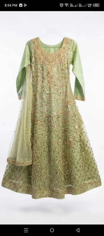 one time used pista chiffon maxi