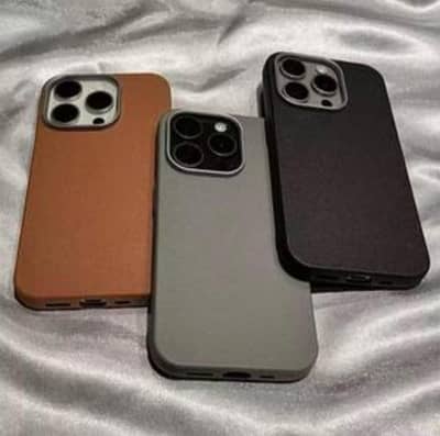 iPhone luxury leather case with camera lens protection