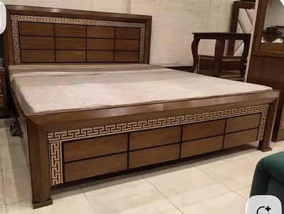 Double bed / bed set / king size bed / wooden bed / bed / Furniture
