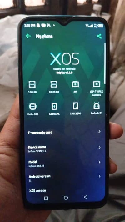 Infinix Smart 6 3/64 back brack