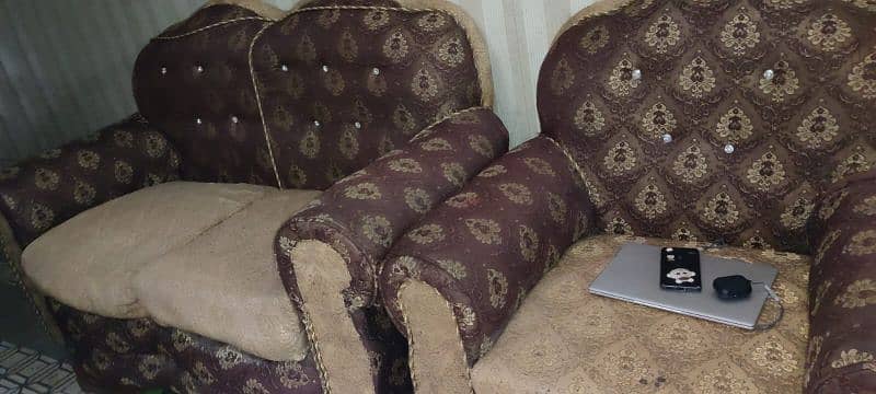 used sofa set 8/10 2