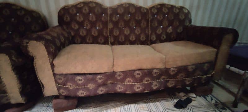 used sofa set 8/10 3