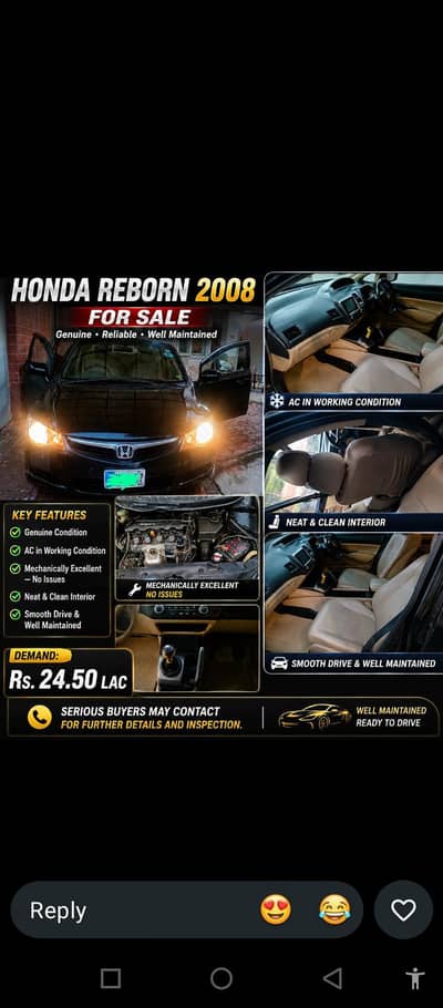 Honda Reborn for Sale
