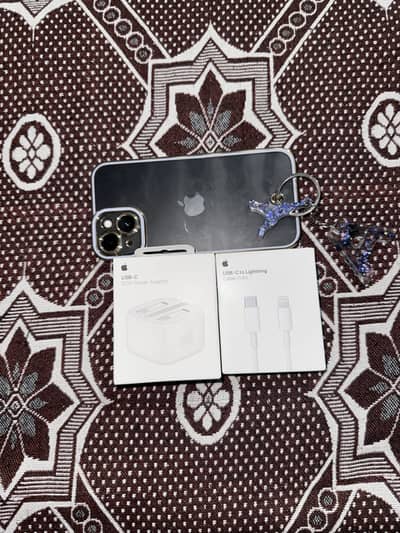 IPHONE 14 with original Apple adapter and lead and full backcover