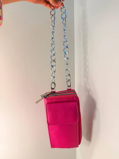 Women's Double Zipper Mobile Sling Bag