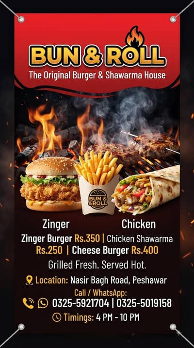 shwarma and burger   stall