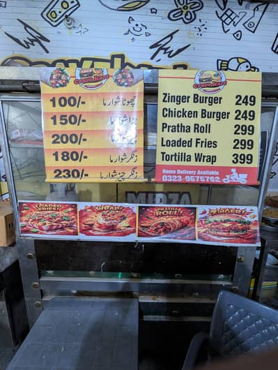 Food counter + working table + cylinder (7kg)