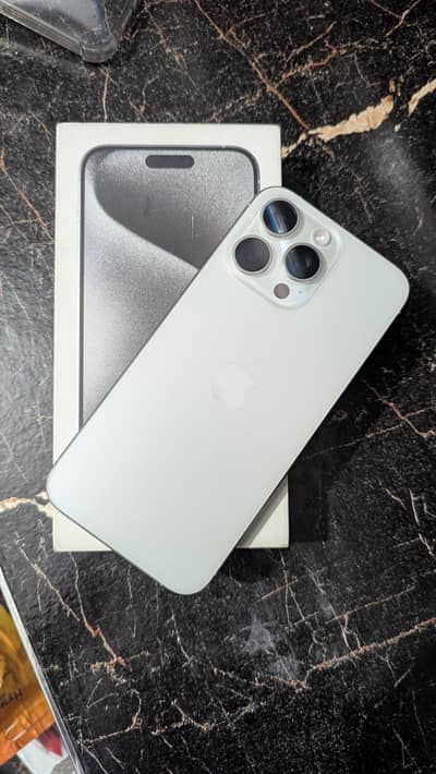 iPhone 15 Pro Max 256GB White Titanium | 10/10 Condition | 85% BH