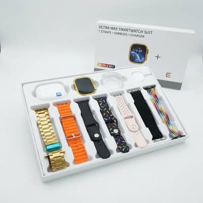 H20 10-in1 smart watch & wireless Earbuds Set  (49MM Ultra gold )