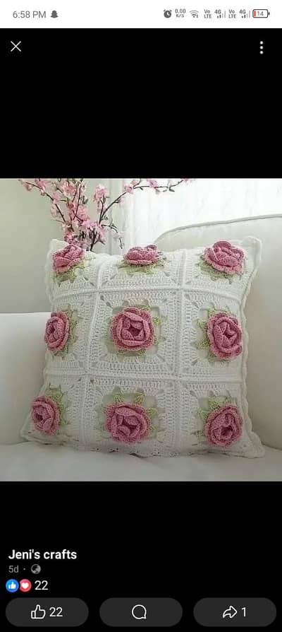 Hand made cushion