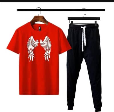 Men's red angel wing T-shirt