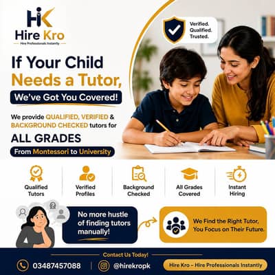 Looking for a reliable tutor for your child in Sargodha?