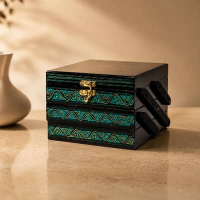 Handmade Wooden Jewelry Box | Sillanwali Lacquer Art