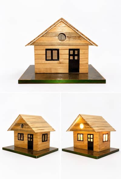wooden  lamp