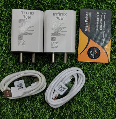 100% Original Infinix/Tecno 70W Super Charge Charger - Box Pulled
