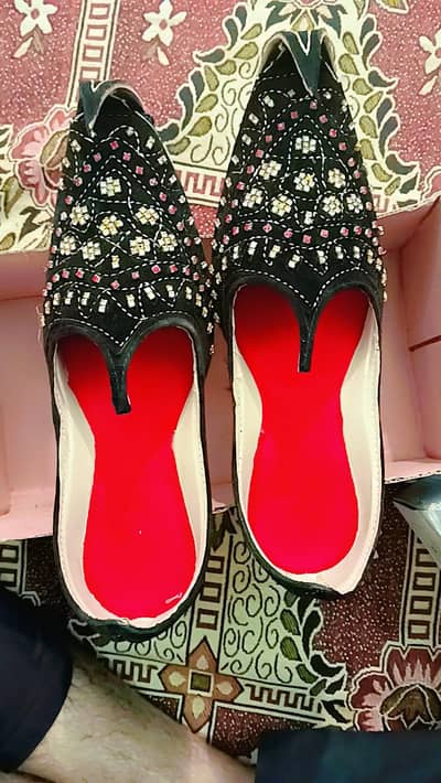 black embroidered khussa _Size 8_used once