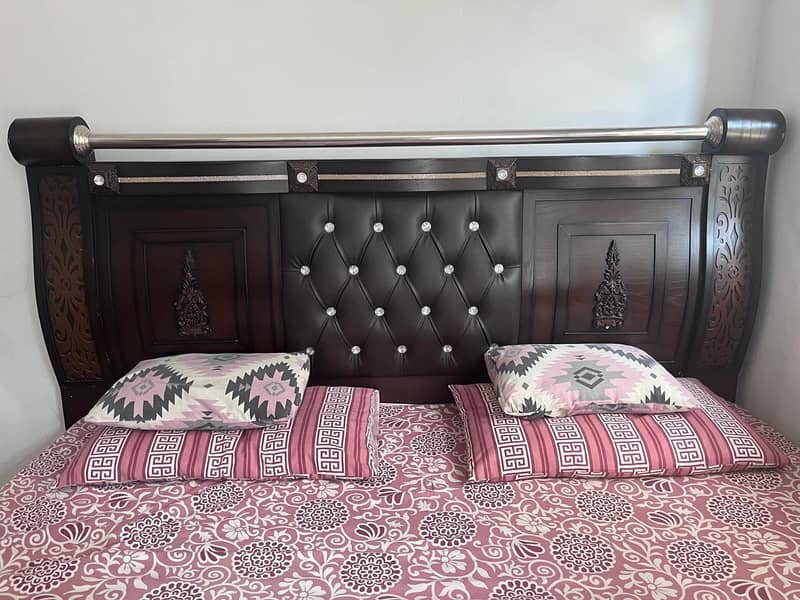 double bed with side table and dressing 1