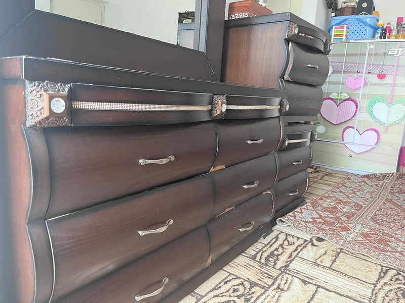 double bed with side table and dressing 5
