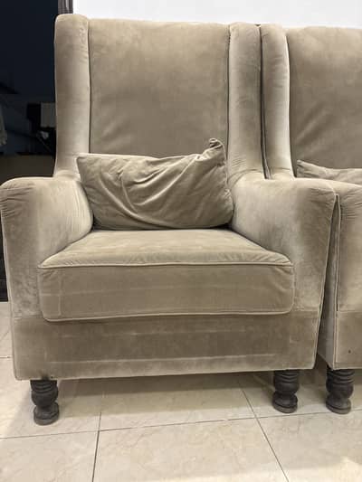 Grey color sofa chairs