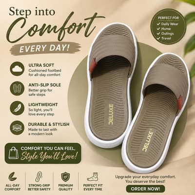 Premium Deluxe Sliders Women | Comfortable Sandals