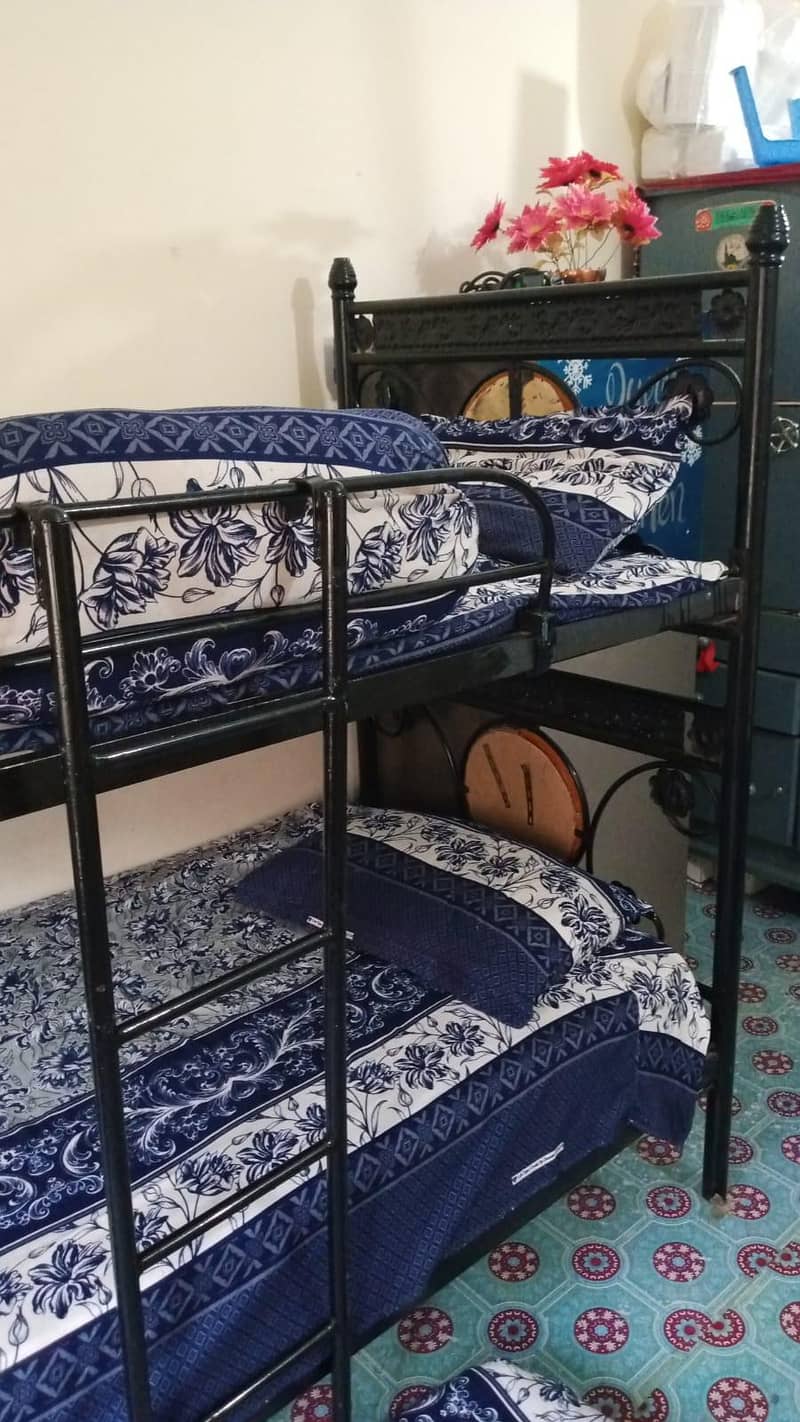 bunker bed with solid iron without mattress 1