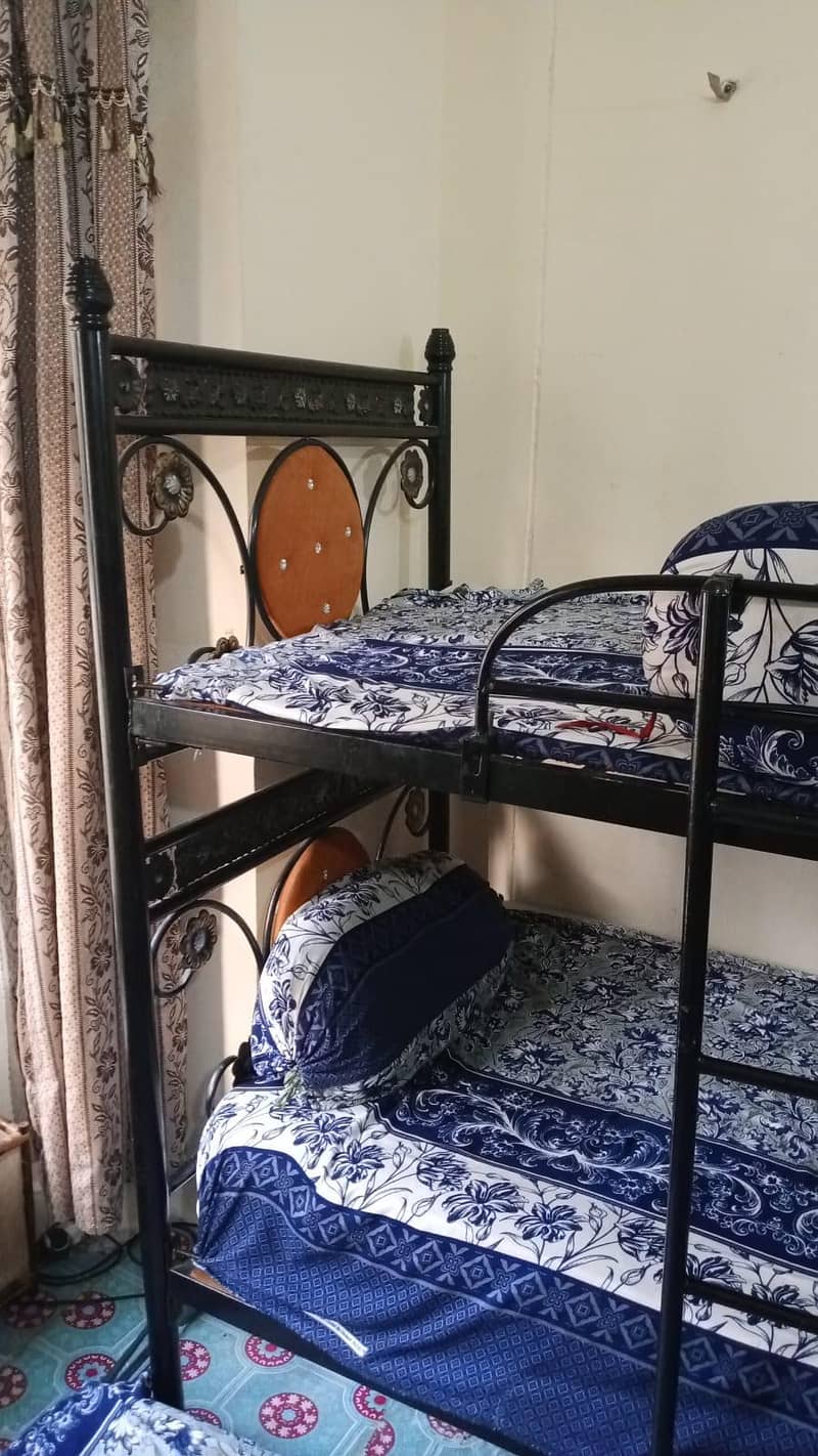 bunker bed with solid iron without mattress 2