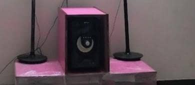 New condition Music system table for TV / media wall