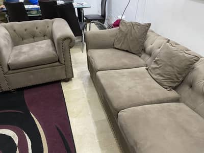 Brown sofa set