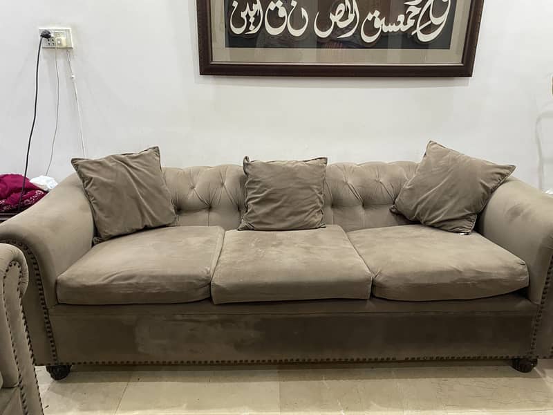 Brown sofa set 2