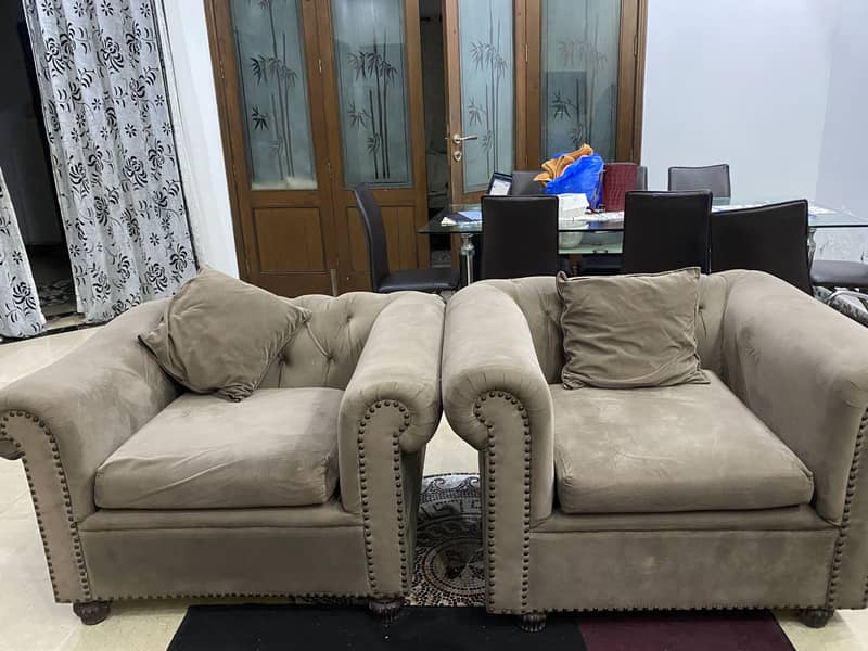 Brown sofa set 4