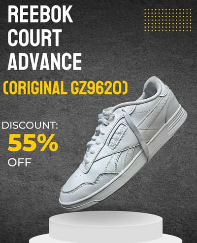 Reebok Court Advance Original GZ9620|White Leather|Size US 10,Euro 43