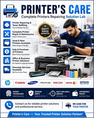 HP laserjet Printers Toner Refilling & Repairing (0325-4055454)