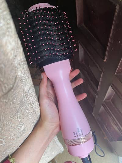 3 in 1 Hot Air Brush Hair Dryer & Volumizer (Pink)