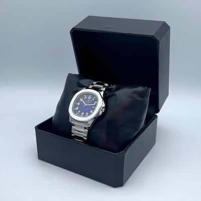 Men’s Blue Dial Steel Watch ⌚