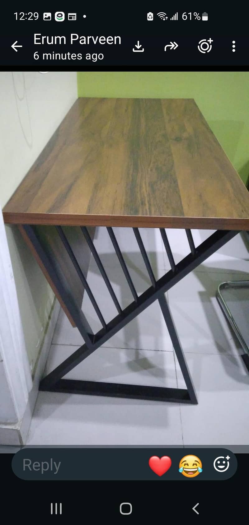 study table and chair. 1