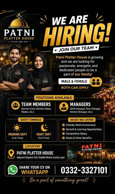 Job Opening – Team Members