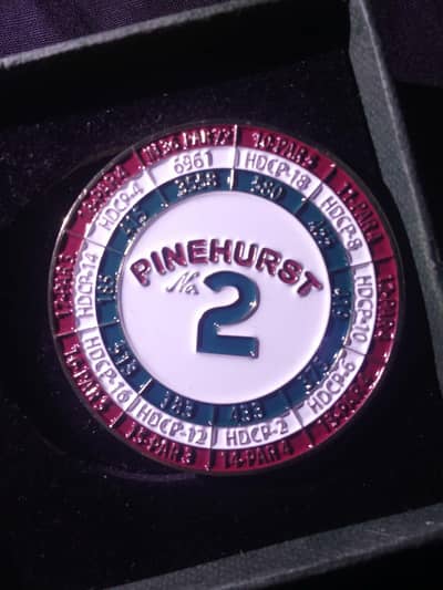 *Rare Pinehurst No. 2 Golf Ball Marker - Original Box - Collector Item