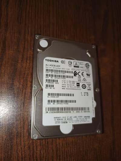 Toshiba Server Hard drive 1.2 TB  10k RPM