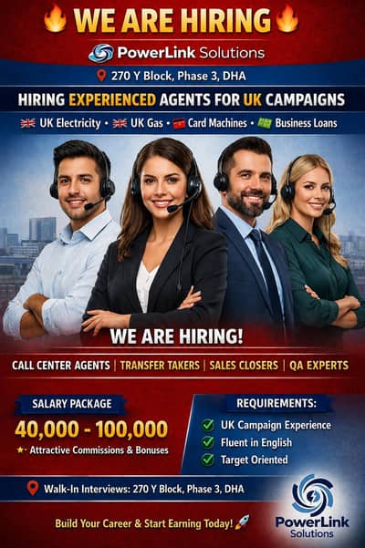 Urgent Hiring! Call Centre Agents | UK Campaigns \0329-7530-292