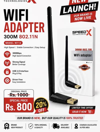 300M 802.11N WiFi Adapter – W114