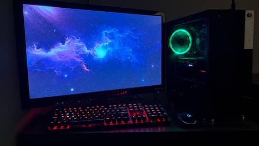 Elite Gaming Setup i7-7700 RTX 16GB 2.5TB HP Omen G402 Monitor