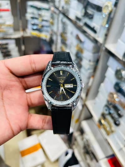TAG Heuer Carrera Day-Date Black Dial Watch