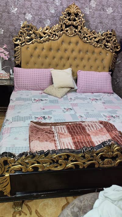 Bed with dressing and one Side table