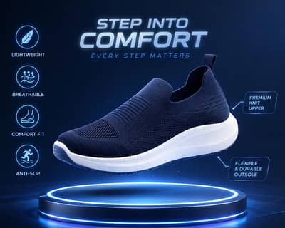 Premium Comfort Slip-On Walking Shoes | Lightweight &