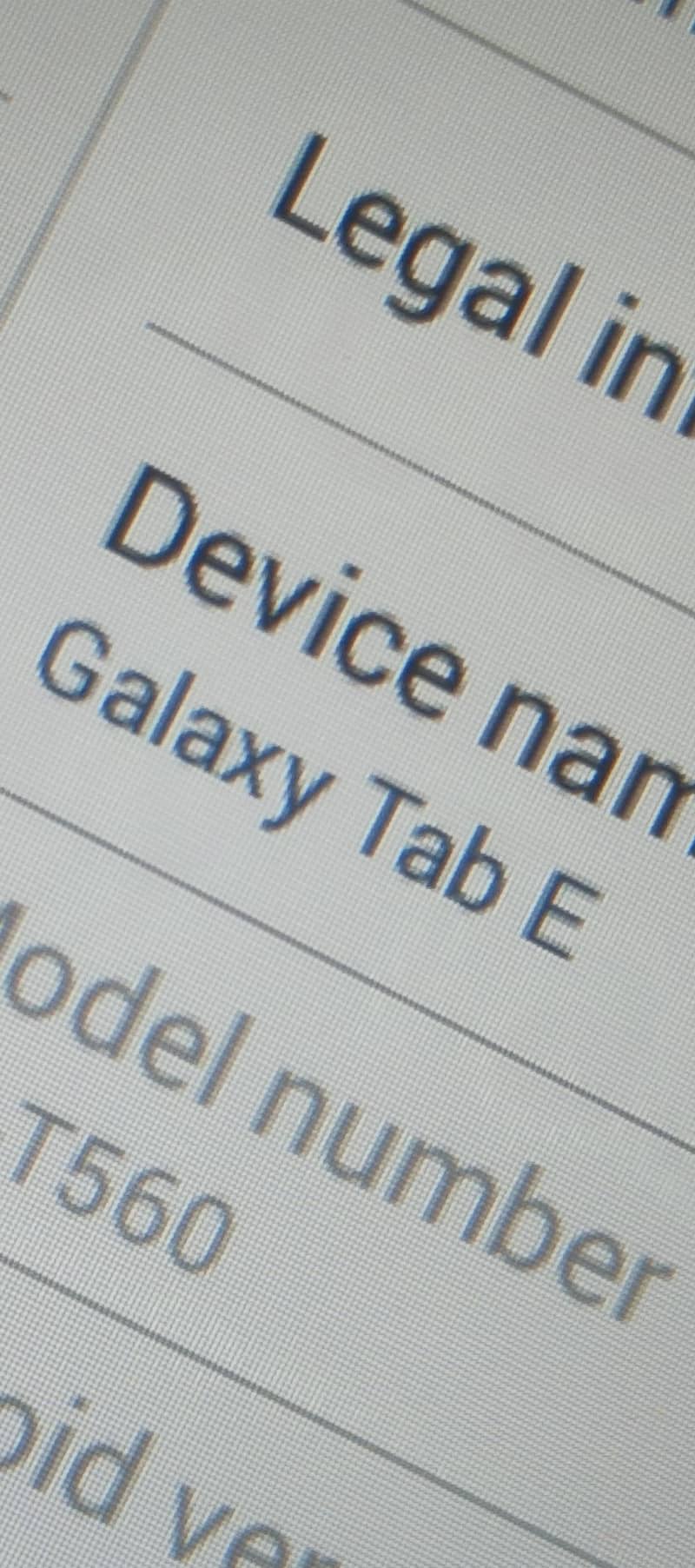 Samsung Tab e 6