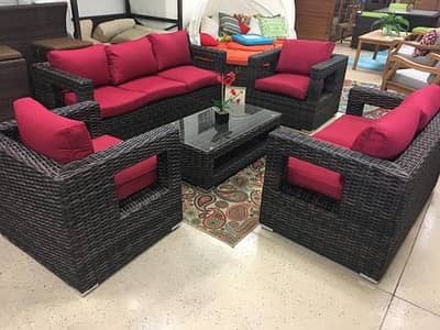 4 Seater Roop Set/Rattan sofa set/L-Shape/Outdoor Chairs/Lawn set