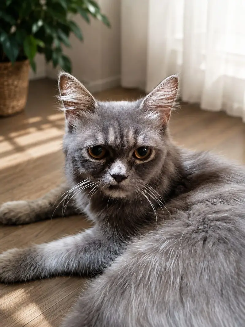 British Longhair or a doll-face Persian cat, showcasing a dense — photo 2