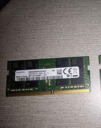 32GB DDR4 Laptop Ram 2666v samsung (Laptop Pulled Unused)