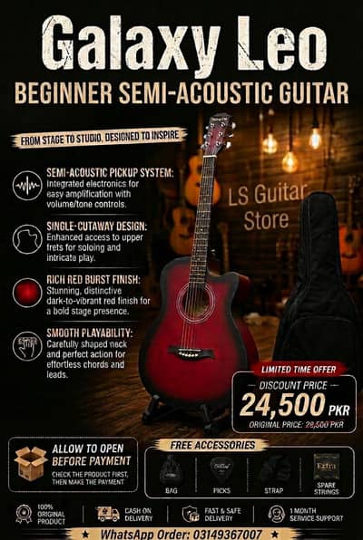 brand new guitar original branded semi acoustic guitar 03149367007