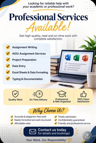 Professional academic and online services available
